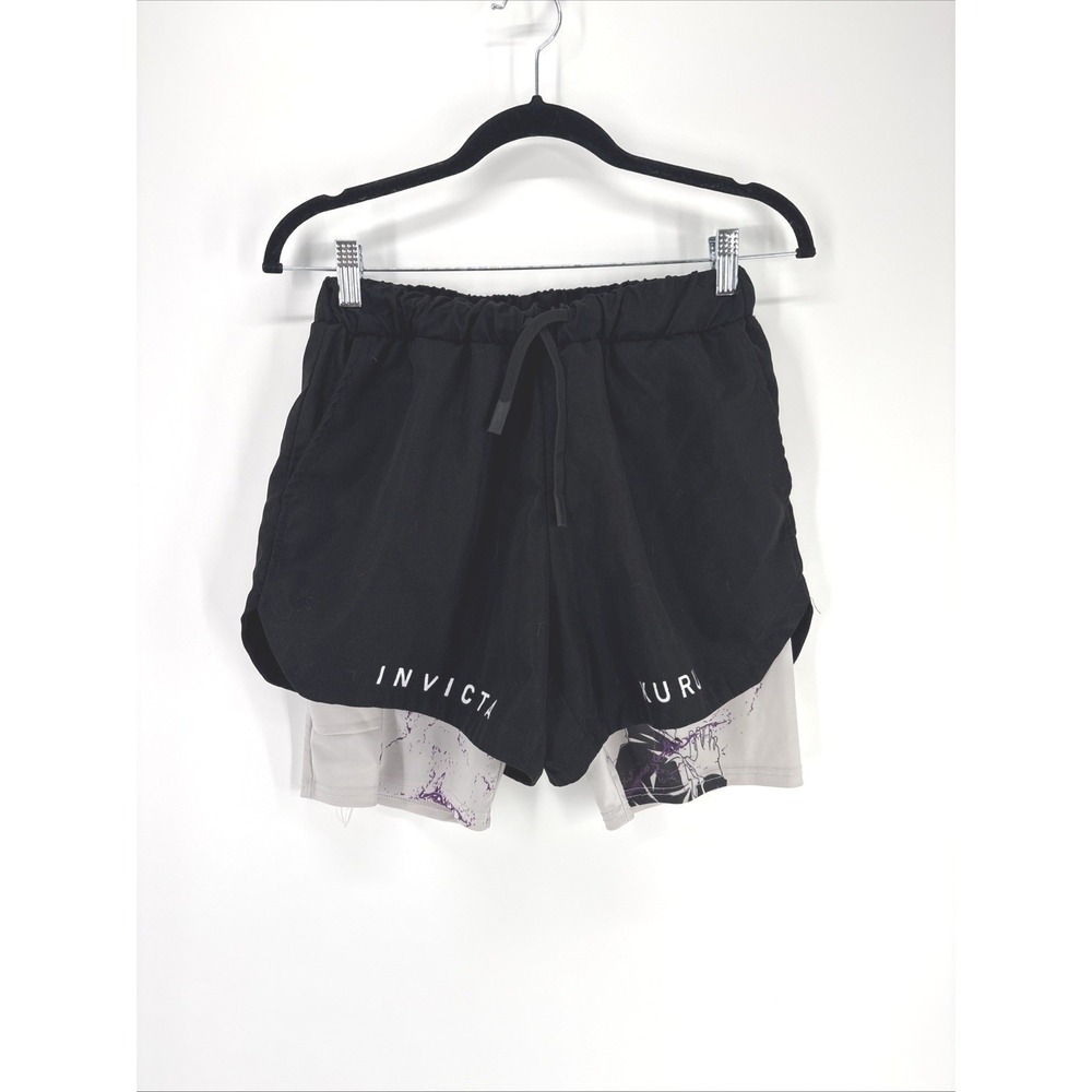 Invicta Kuru Anime X Gym Shorts Small Black White Satoru Gojo